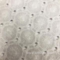 Embroidery White Knitting Fabric